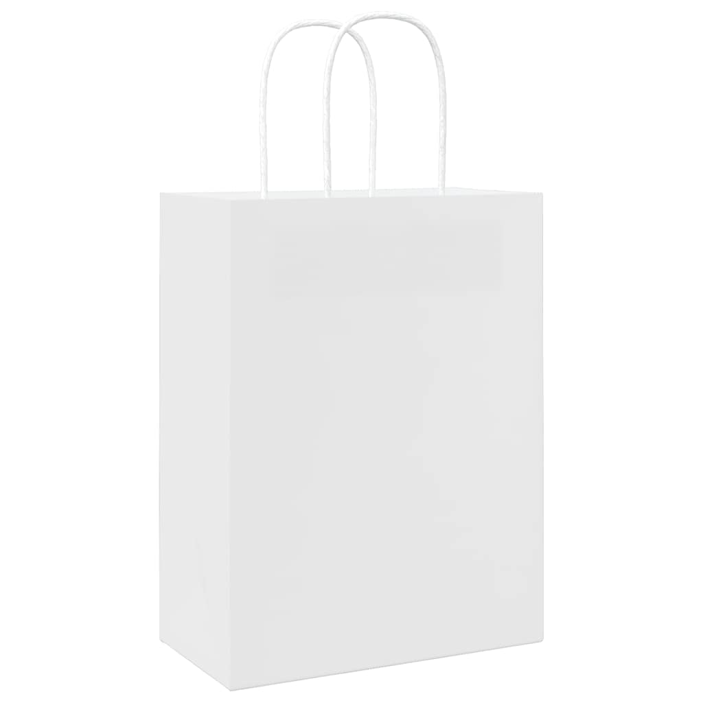 Sacchetti di Carta 50 pz con Manici Bianchi 21x11x28 cm 4101601