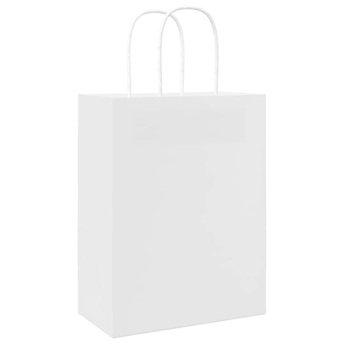 Sacchetti di Carta 50 pz con Manici Bianchi 21x11x28 cm 4101601
