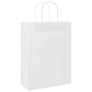 Sacchetti di Carta 50 pz con Manici Bianchi 26x12x35 cm 4101604