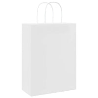 Sacchetti di Carta 50 pz con Manici Bianchi 26x12x35 cm 4101604