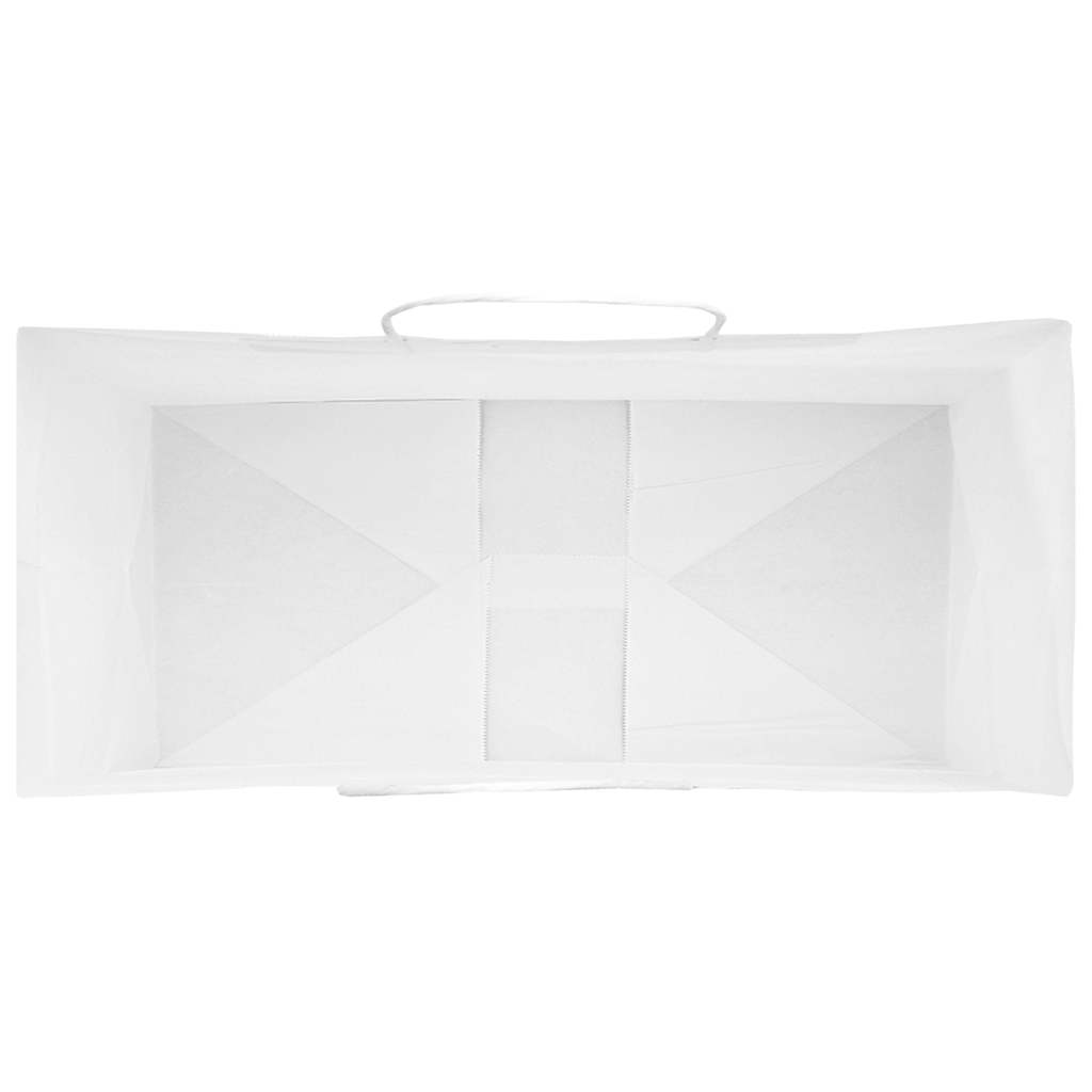 vidaXL Sacchetti di Carta 50 pz con Manici Bianchi 26x12x35 cm