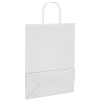 Sacchetti di Carta 50 pz con Manici Bianchi 26x12x35 cm 4101604