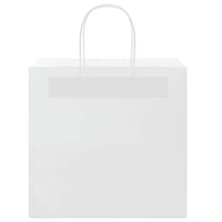 vidaXL Sacchetti di Carta 50 pz con Manici Bianchi 26x17x25 cm