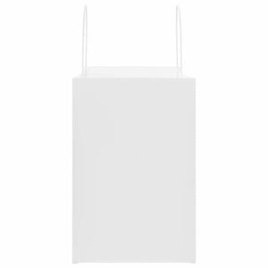 vidaXL Sacchetti di Carta 50 pz con Manici Bianchi 26x17x25 cm