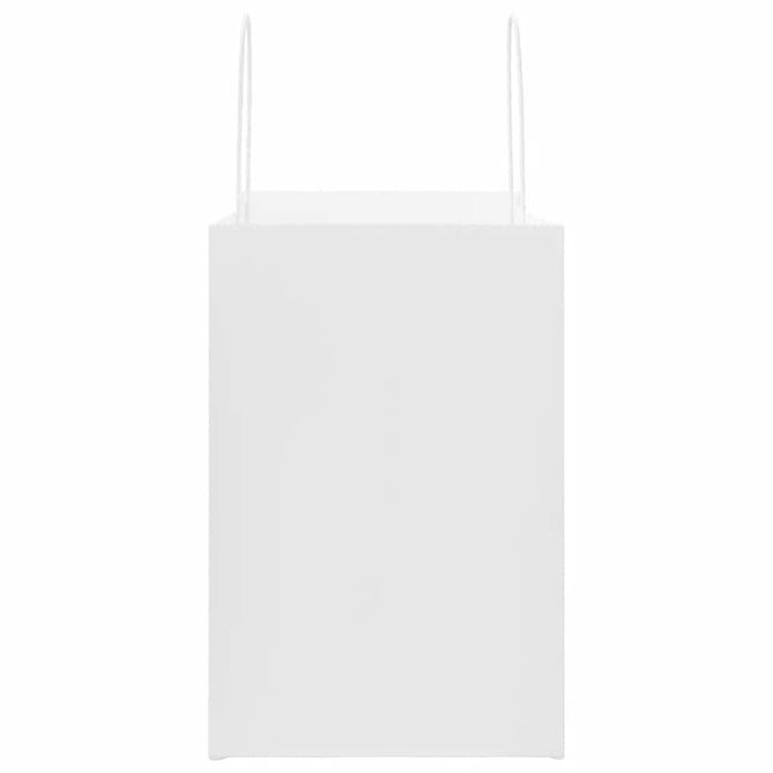 Sacchetti di Carta 50 pz con Manici Bianchi 26x17x25 cm 4101605