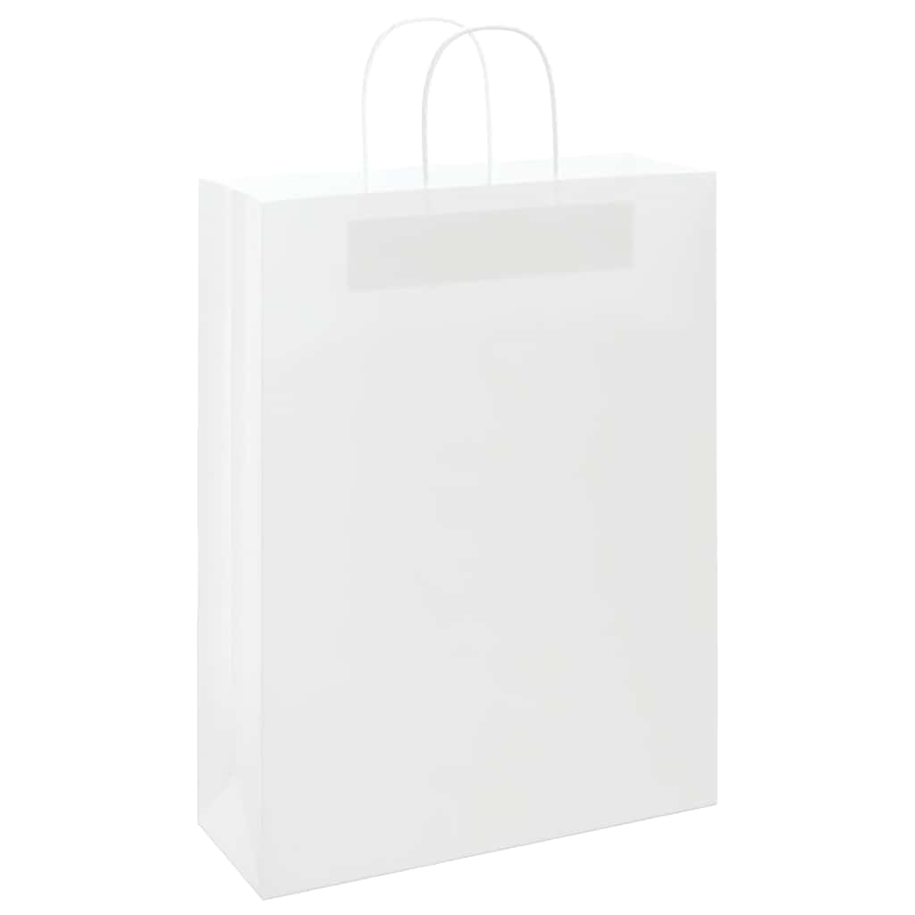 Sacchetti di Carta 50 pz con Manici Bianchi 32x12x42 cm 4101606