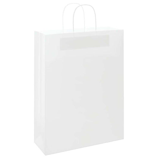 Sacchetti di Carta 50 pz con Manici Bianchi 32x12x42 cm 4101606