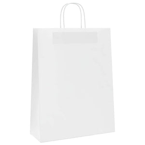 Sacchetti di Carta 50 pz con Manici Bianchi 32x12x42 cm 4101606