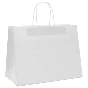 Sacchetti di Carta 50 pz con Manici Bianchi 32x17x25 cm 4101607