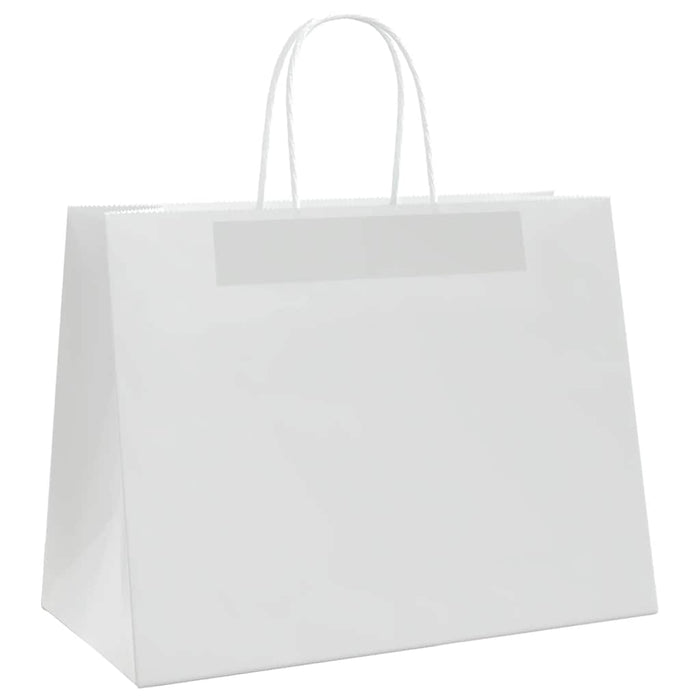 Sacchetti di Carta 50 pz con Manici Bianchi 32x17x25 cm 4101607