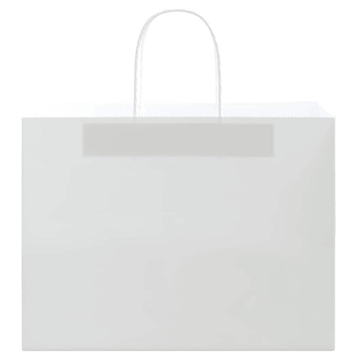 Sacchetti di Carta 50 pz con Manici Bianchi 32x17x25 cm 4101607