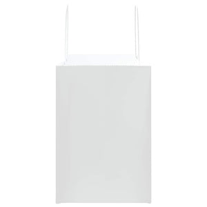 vidaXL Sacchetti di Carta 50 pz con Manici Bianchi 32x17x25 cm