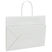Sacchetti di Carta 50 pz con Manici Bianchi 32x17x25 cm 4101607