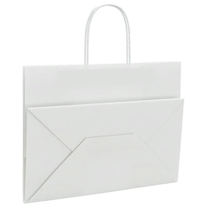 Sacchetti di Carta 50 pz con Manici Bianchi 32x17x25 cm 4101607