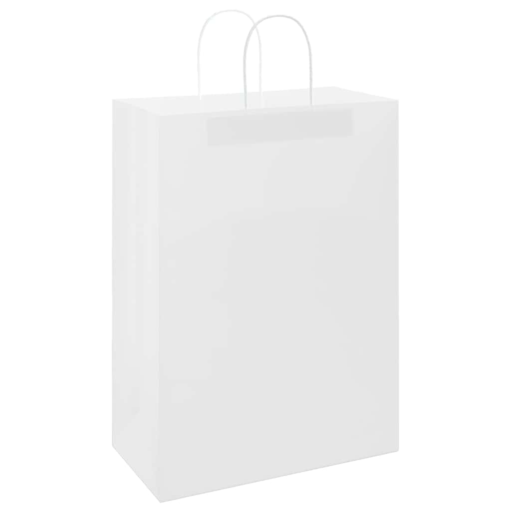 Sacchetti di Carta 50 pz con Manici Bianchi 32x17x44 cm 4101608