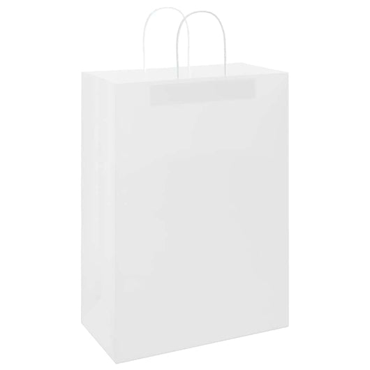 Sacchetti di Carta 50 pz con Manici Bianchi 32x17x44 cm 4101608