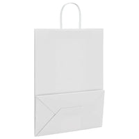 Sacchetti di Carta 50 pz con Manici Bianchi 32x17x44 cm