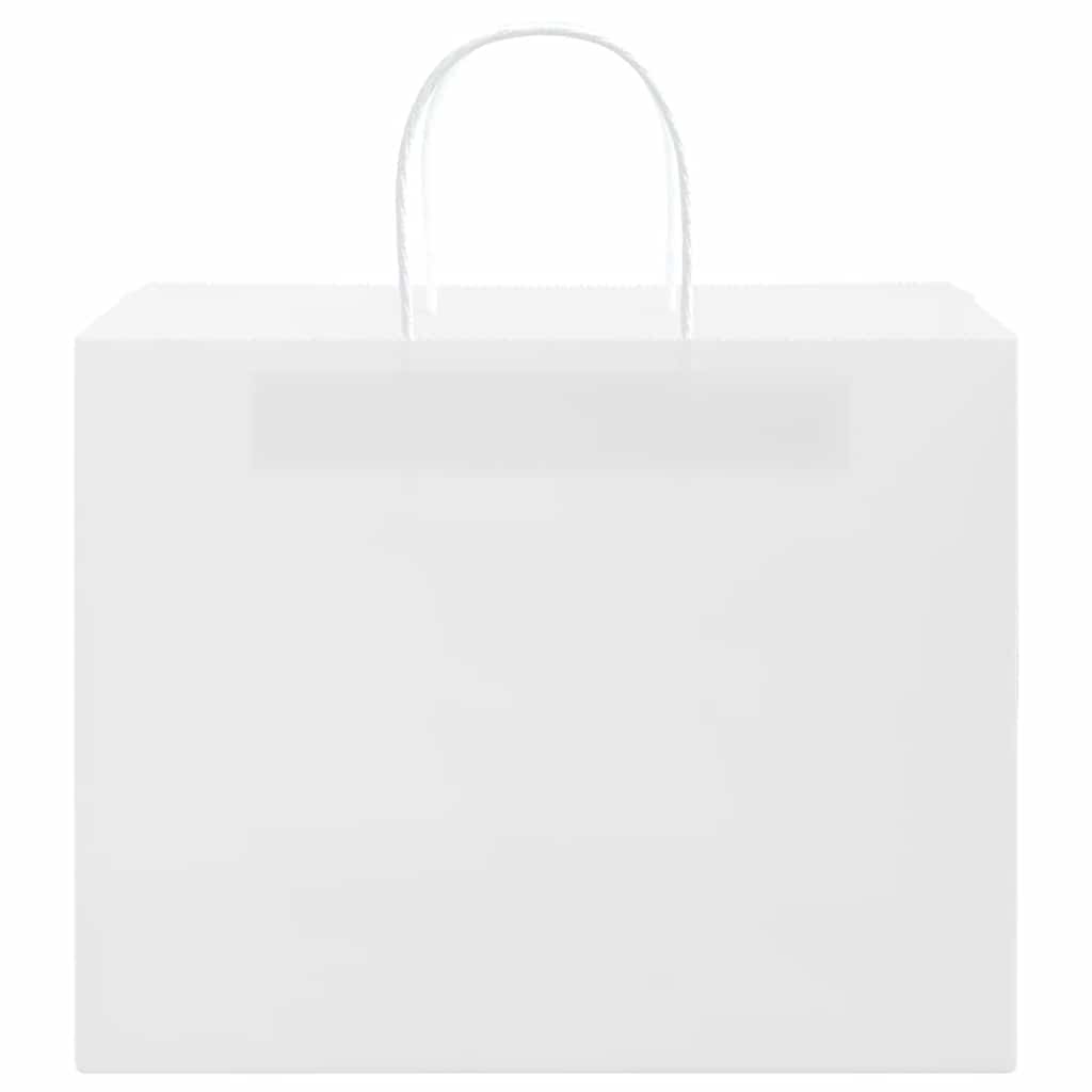 Sacchetti di Carta 50 pz con Manici Bianchi 32x22x24 cm