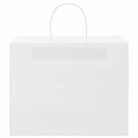 Sacchetti di Carta 50 pz con Manici Bianchi 32x22x24 cm