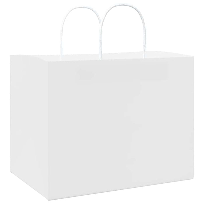Sacchetti di Carta 50 pz con Manici Bianchi 32x22x24 cm