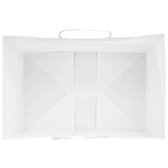 Sacchetti di Carta 50 pz con Manici Bianchi 32x22x24 cm
