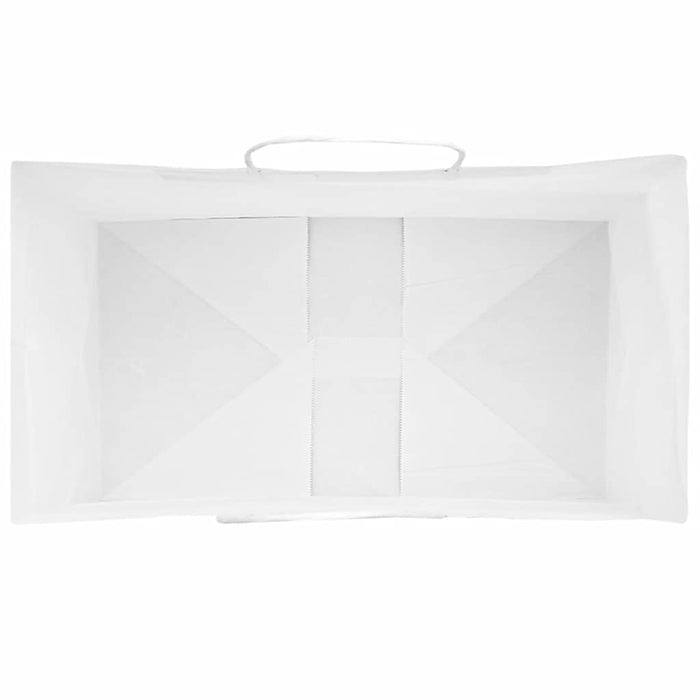vidaXL Sacchetti di Carta 250 pz con Manici Bianchi 15x8x21 cm