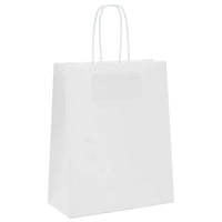 Sacchetti di Carta 250 pz con Manici Bianchi 18x8x22 cm 4101614