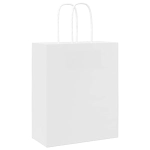 Sacchetti di Carta 250 pz con Manici Bianchi 18x8x22 cm 4101614