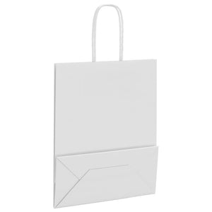 Sacchetti di Carta 250 pz con Manici Bianchi 18x8x22 cm 4101614