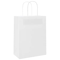Sacchetti di Carta 250 pz con Manici Bianchi 21x11x28 cm 4101615