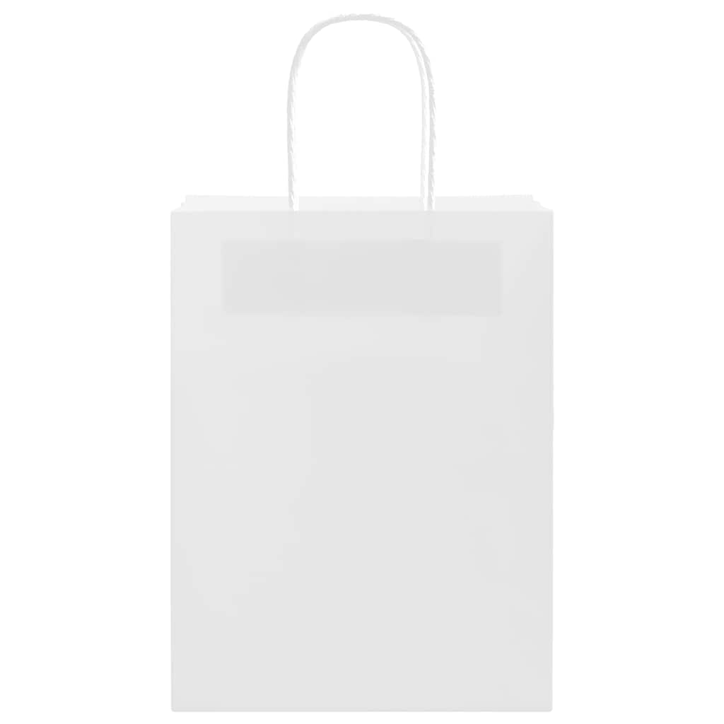 Sacchetti di Carta 250 pz con Manici Bianchi 21x11x28 cm 4101615