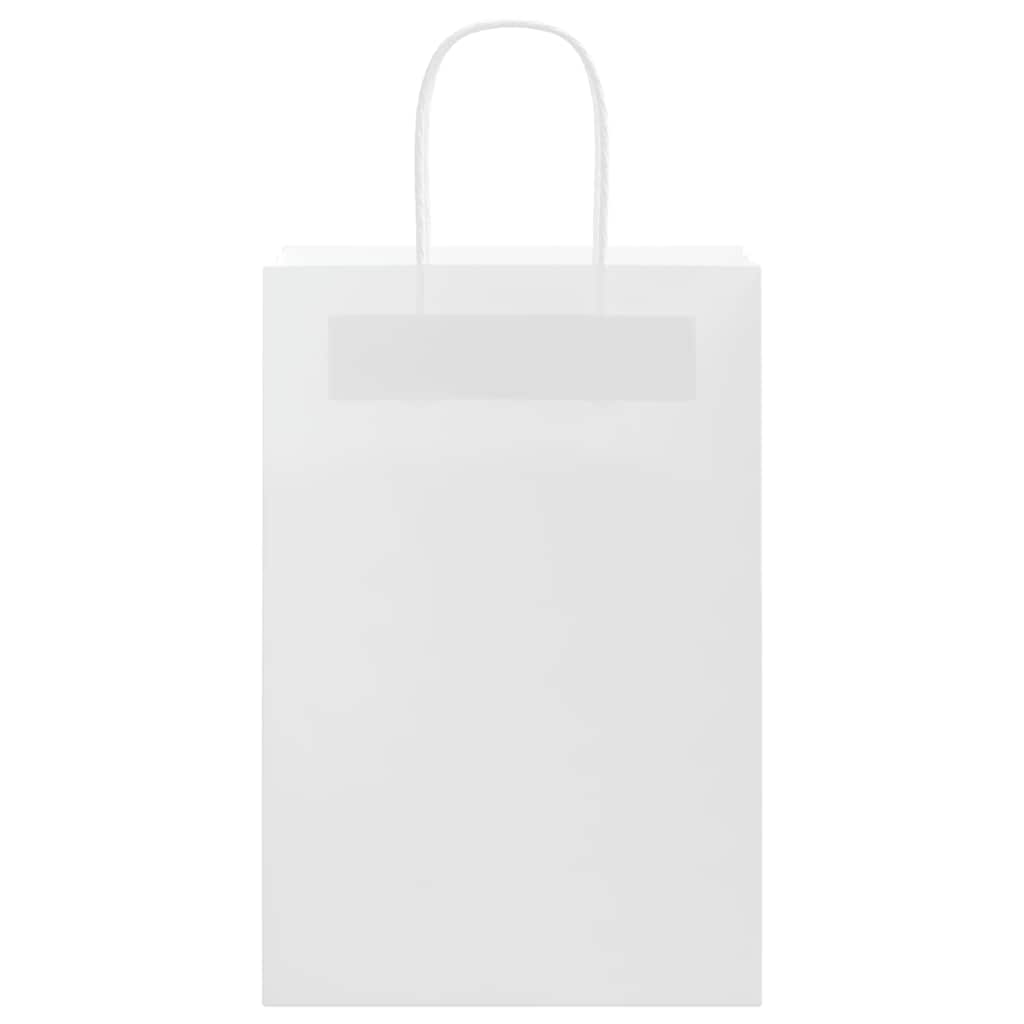 Sacchetti di Carta 250 pz con Manici Bianchi 21x11x31 cm 4101616