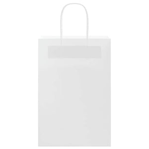 Sacchetti di Carta 250 pz con Manici Bianchi 21x11x31 cm