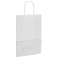 Sacchetti di Carta 250 pz con Manici Bianchi 21x11x31 cm