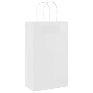 Sacchetti di Carta 250 pz con Manici Bianchi 21x11x36 cm 4101617
