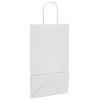 Sacchetti di Carta 250 pz con Manici Bianchi 21x11x36 cm 4101617
