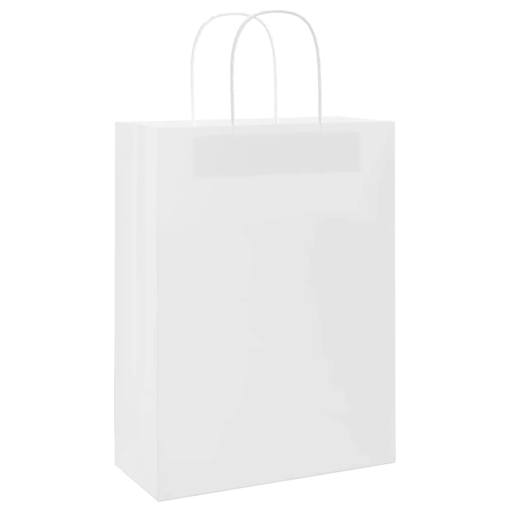 Sacchetti di Carta 250 pz con Manici Bianchi 26x12x35 cm 4101618