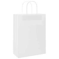 Sacchetti di Carta 250 pz con Manici Bianchi 26x12x35 cm 4101618