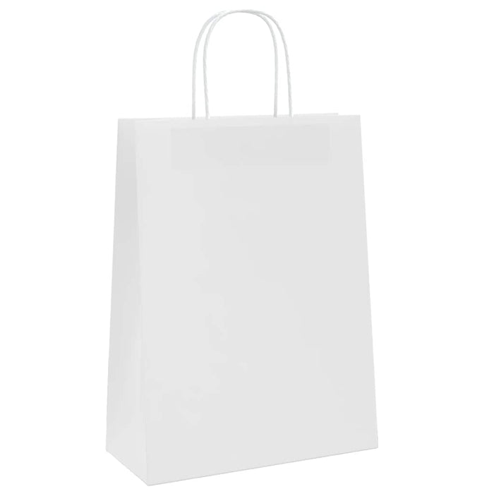 Sacchetti di Carta 250 pz con Manici Bianchi 26x12x35 cm 4101618