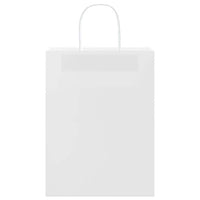 Sacchetti di Carta 250 pz con Manici Bianchi 26x12x35 cm 4101618