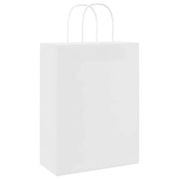 Sacchetti di Carta 250 pz con Manici Bianchi 26x12x35 cm 4101618
