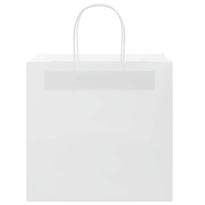 vidaXL Sacchetti di Carta 250 pz con Manici Bianchi 26x17x25 cm