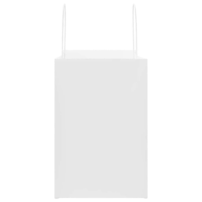 vidaXL Sacchetti di Carta 250 pz con Manici Bianchi 26x17x25 cm