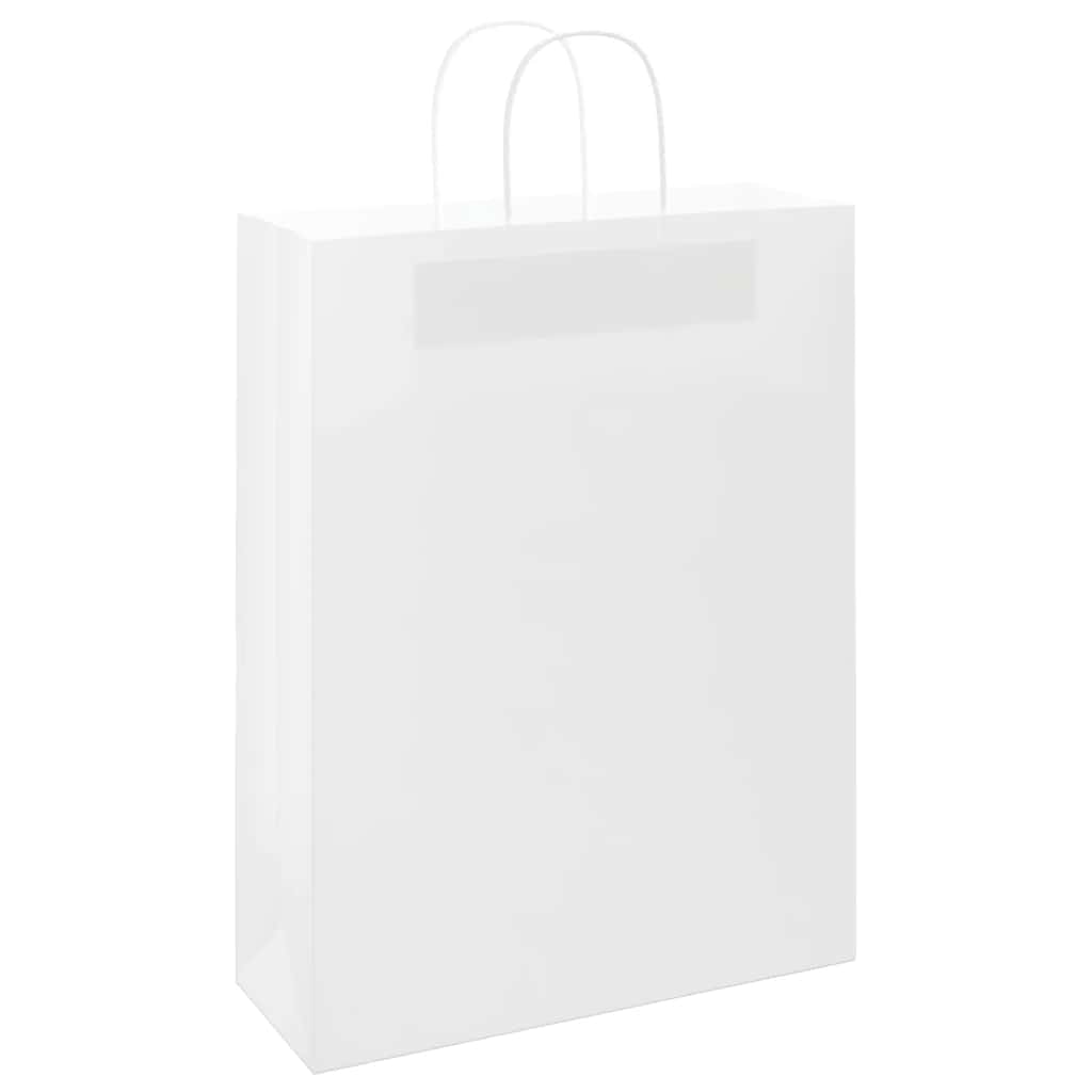 Sacchetti di Carta 250 pz con Manici Bianchi 32x12x42 cm 4101620