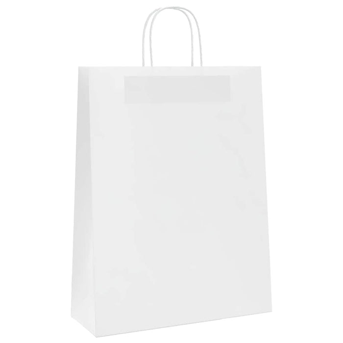 Sacchetti di Carta 250 pz con Manici Bianchi 32x12x42 cm