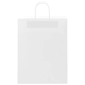 Sacchetti di Carta 250 pz con Manici Bianchi 32x12x42 cm