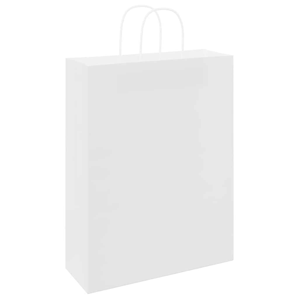 Sacchetti di Carta 250 pz con Manici Bianchi 32x12x42 cm 4101620