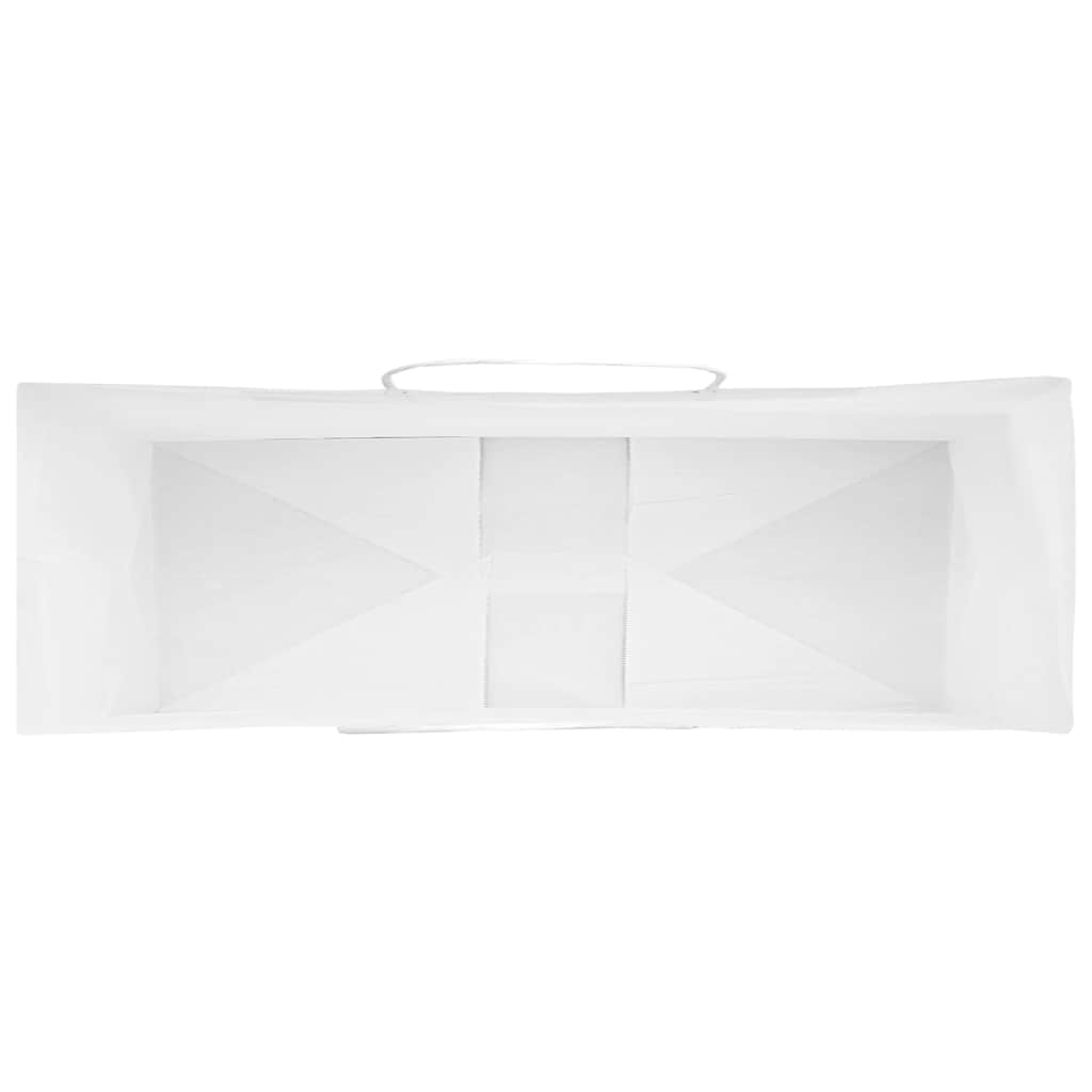 Sacchetti di Carta 250 pz con Manici Bianchi 32x12x42 cm