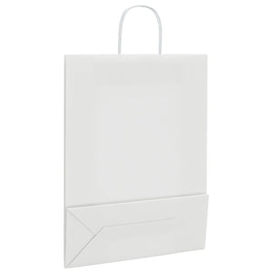 Sacchetti di Carta 250 pz con Manici Bianchi 32x12x42 cm