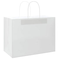Sacchetti di Carta 250 pz con Manici Bianchi 32x17x25 cm 4101621